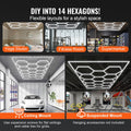 Hexagon LED Shop Light 86400LM 5 Grid Honeycomb Garage Ceiling
