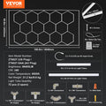 Hexagon LED Shop Light 86400LM 5 Grid Honeycomb Garage Ceiling
