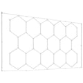 Hexagon LED Shop Light 86400LM 5 Grid Honeycomb Garage Ceiling