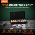 Poker Chip Set 300pc Clay Chips Cards Dice Carrying Case Texas Hold'em