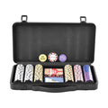 Poker Chip Set 300pc Clay Chips Cards Dice Carrying Case Texas Hold'em