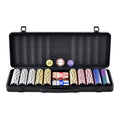 Poker Chip Set 500pc 14g Clay Chips Cards Dice Carrying Case