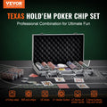 VEVOR Poker Chip Set 300pc 11.5g Casino Chips Cards Dice Aluminum Case