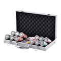 VEVOR Poker Chip Set 300pc 11.5g Casino Chips Cards Dice Aluminum Case