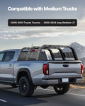 Overland Truck Bed Rack 125-172.5cm Adjustable Steel 408kg Load Tacoma
