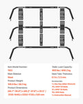 Overland Truck Bed Rack 125-172.5cm Adjustable Steel 408kg Load Tacoma
