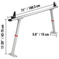 Truck Rack, 363lbs Capacity, 19-34in Adjustable Height, Aluminum Ladder Rack for Truck with 8 Non-Drilling C-clamps, Heavy Duty Truck Bed Rack Two-Bar Set for Kayak, Surfboard, Lumber, Ladder