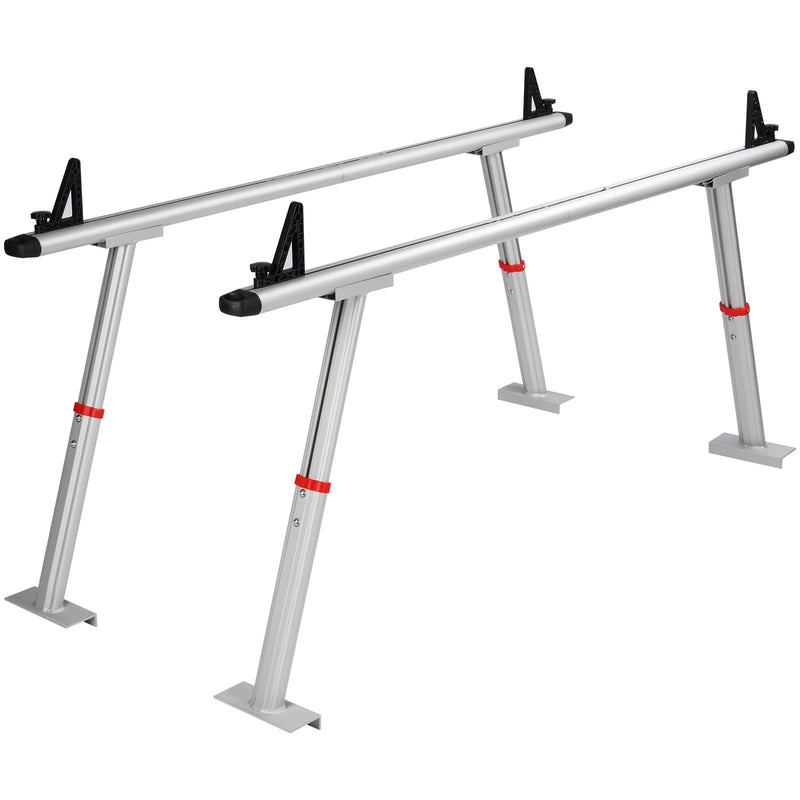 Truck Ladder Rack 363lbs Capacity Adjustable 19-34in Aluminum 8 C-clamps