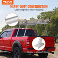 Truck Ladder Rack 363lbs Capacity Adjustable 19-34in Aluminum 8 C-clamps