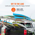 Truck Ladder Rack 363lbs Capacity Adjustable 19-34in Aluminum 8 C-clamps
