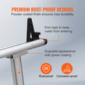 Truck Ladder Rack 363lbs Capacity Adjustable 19-34in Aluminum 8 C-clamps