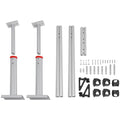 Truck Ladder Rack 363lbs Capacity Adjustable 19-34in Aluminum 8 C-clamps
