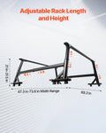 Truck Ladder Rack 53.3-80cm Adjustable Aluminum Cargo Non-Drill