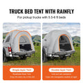 Truck Bed Tent, 5.5'-6' Pickup Truck Tent with Rain Layer and Carry Bag, Waterproof PU2000mm Double Layer Truck Tent for Camping, Accommodate 2-3 Person, for Camping Traveling Outdoor Activities