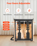 Pilates Chair Split-Pedal Stability Combo w/ Handles Rubber Wood
