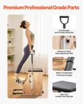 Pilates Chair Split-Pedal Stability Combo w/ Handles Rubber Wood