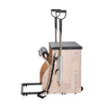 Pilates Chair Split-Pedal Stability Combo w/ Handles Rubber Wood