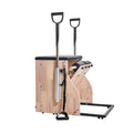 Pilates Chair Split-Pedal Stability Combo w/ Handles Rubber Wood