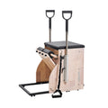 Pilates Chair Split-Pedal Stability Combo w/ Handles Rubber Wood