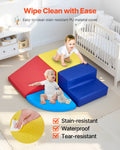 4pc Foam Climbing Toys Toddler 6m-3yr PU Leather Indoor Crawl Blocks