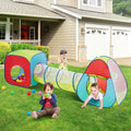 3 in 1 Kids Play Tent Tunnel Pop Up Playhouse Red Yellow Blue