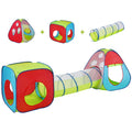 3 in 1 Kids Play Tent Tunnel Pop Up Playhouse Red Yellow Blue