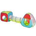 3 in 1 Kids Play Tent Tunnel Pop Up Playhouse Red Yellow Blue