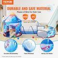 3 in 1 Kids Play Tent Tunnel Popup Playhouse Royal Blue Rocket