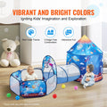 3 in 1 Kids Play Tent Tunnel Popup Playhouse Royal Blue Rocket