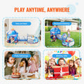 3 in 1 Kids Play Tent Tunnel Popup Playhouse Royal Blue Rocket