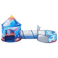 3 in 1 Kids Play Tent Tunnel Popup Playhouse Royal Blue Rocket