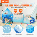 3 in 1 Kids Play Tent Tunnel Basketball Hoop Pop Up Indoor Outdoor
