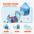 3 in 1 Kids Play Tent Tunnel Basketball Hoop Pop Up Indoor Outdoor