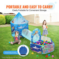 3 in 1 Kids Play Tent Tunnel Basketball Hoop Pop Up Indoor Outdoor