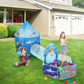 3 in 1 Kids Play Tent Tunnel Basketball Hoop Pop Up Indoor Outdoor