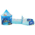 3 in 1 Kids Play Tent Tunnel Basketball Hoop Pop Up Indoor Outdoor