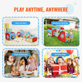 5in1 Kids Play Tent Tunnel Basketball Hoop Indoor Outdoor Playhouse
