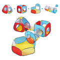 5in1 Kids Play Tent Tunnel Basketball Hoop Indoor Outdoor Playhouse