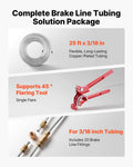Brake Line Flaring Tool Kit 7.6m Copper Tube 20 Fittings Bender