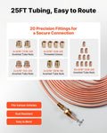 Brake Line Flare Kit 7.6m Copper 4.76mm Tube Cutter 16 Fittings 5 Adapters