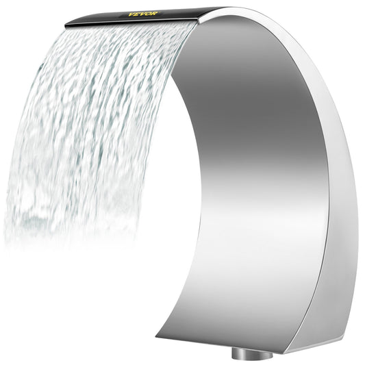 Stainless Steel Pool Fountain 17.7x11.8x23.6in Silver Waterfall
