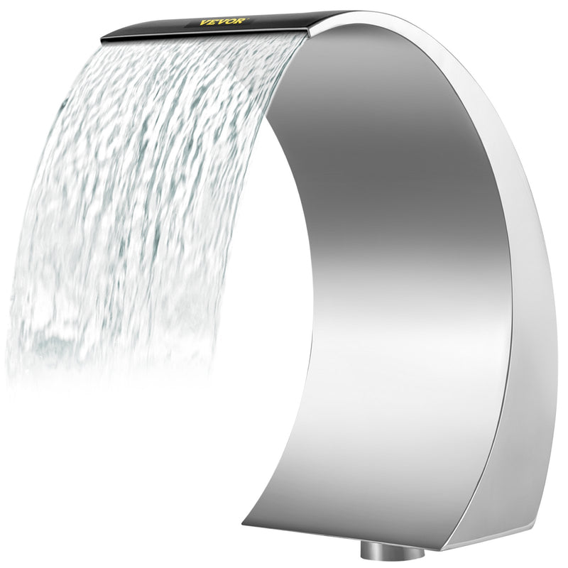 Stainless Steel Pool Fountain 17.7x11.8x23.6in Silver Waterfall
