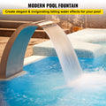 Stainless Steel Pool Fountain 17.7x11.8x23.6in Silver Waterfall