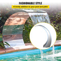 Stainless Steel Pool Fountain 17.7x11.8x23.6in Silver Waterfall