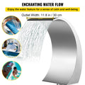 Stainless Steel Pool Fountain 17.7x11.8x23.6in Silver Waterfall