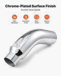 Elbow Exhaust Tip 101.6mm Inlet 152.4mm Outlet Chrome Truck