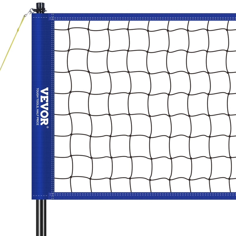 Portable Volleyball Net Set Adjustable Height Steel Poles Pump Bag