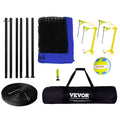 Portable Volleyball Net Set Adjustable Height Steel Poles Pump Bag