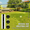 Portable Volleyball Net Set Adjustable Height Steel Poles Beach Backyard