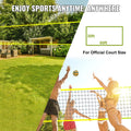 Portable Volleyball Net Set Adjustable Height Steel Poles Beach Backyard